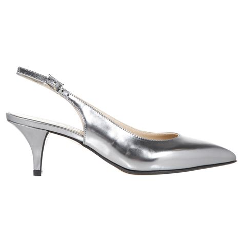 christian dior slingback kitten heels|kitten heel silver evening shoe.